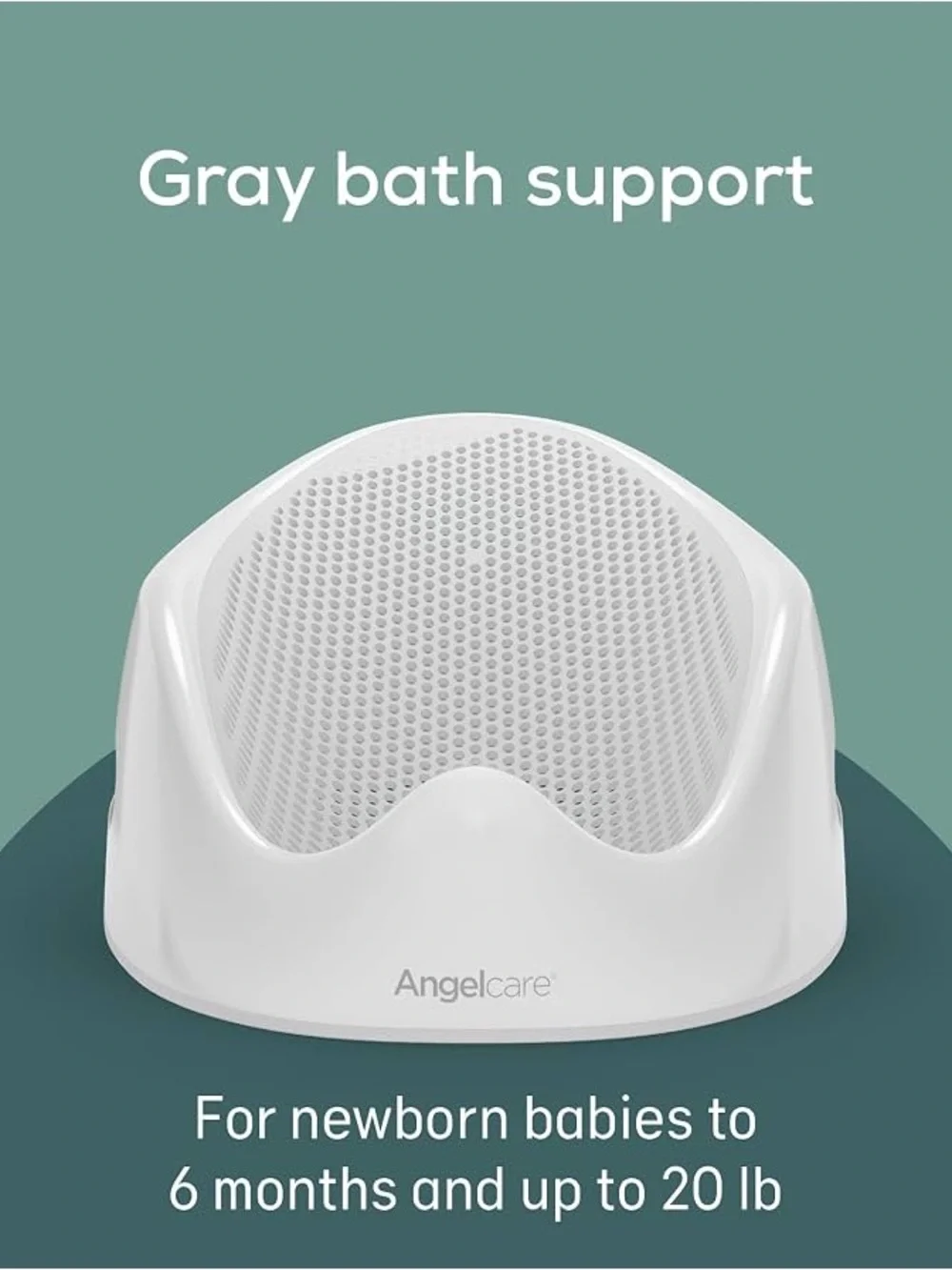 Angelcare White Baby Bath Support - Non-Slip Comfort Seat